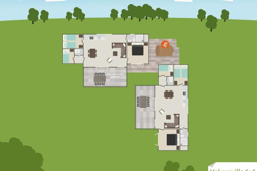 6+6 persoons Veluwe Villa met grillhuis - foto 23