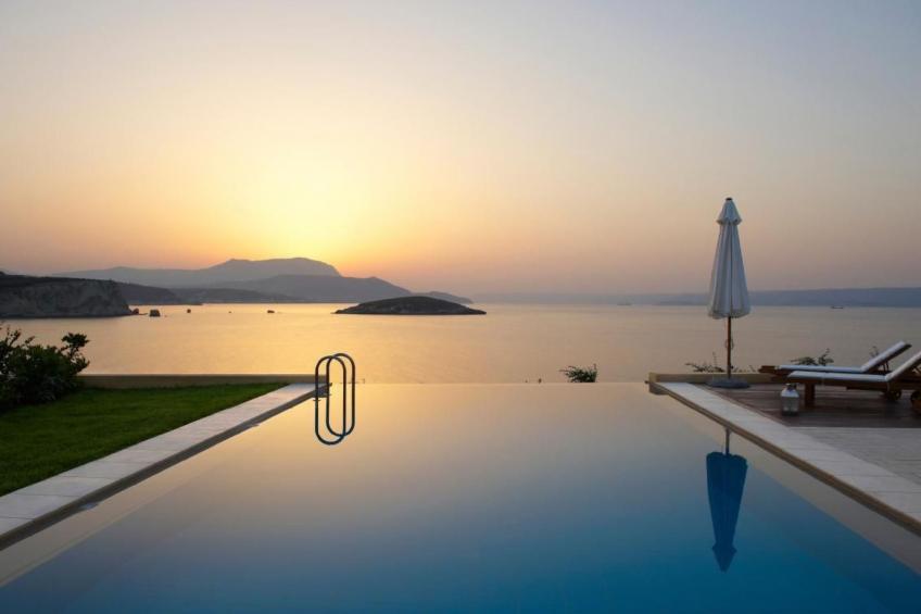 Anemos Villa Ferienhaus Aussicht Gemütlicher beheizter Pool