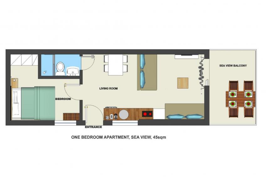 Zesa mit Balkon und Meerblick - foto 17