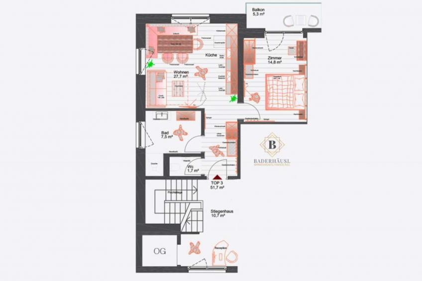 Apartment building Baderhäusl, Bramberg am Wildkogel - Type A - foto 16