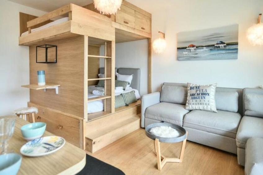 Superbe Studio Rénové Pour 3 Personnes En 1ère Ligne Au Cœur D'arcachon