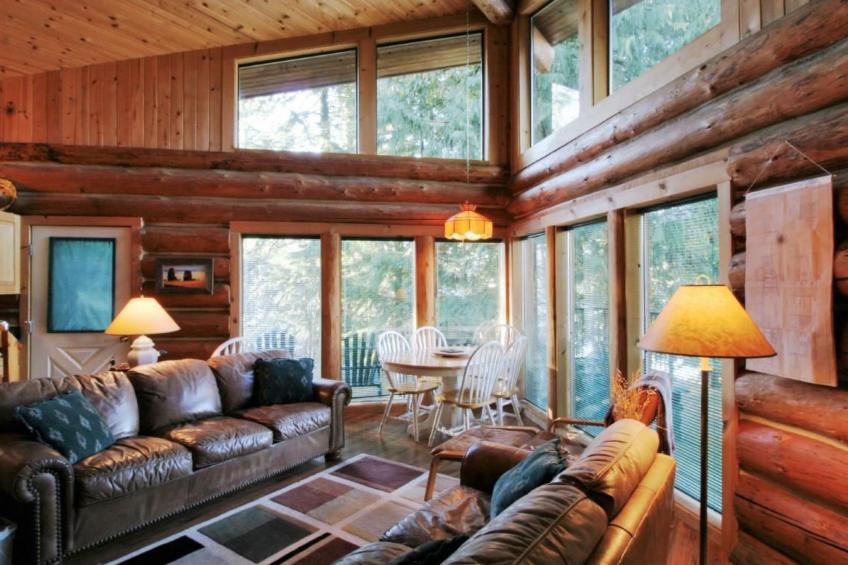 Lakeside Real Log Cabin mit privatem Dock, Haustiere OK - foto 4