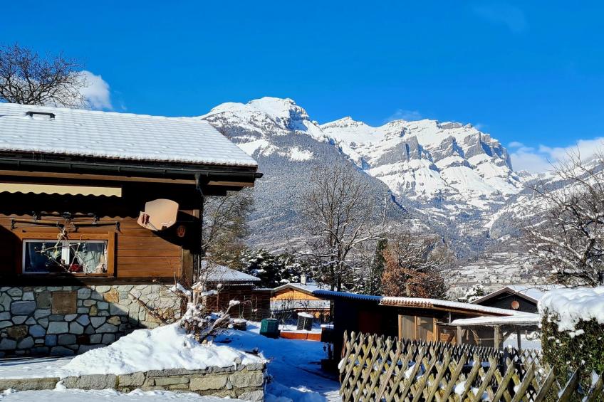 Chalet Haus (bei Einfahrt grosser Nussbaum )