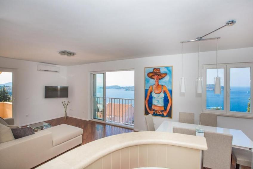 Apartments Nina - Two-Bedroom Apartment with Balcony and Sea View (Orašac) - foto 6