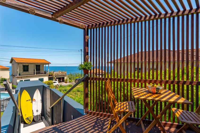 Modernes Studio, Terrasse mit Meerblick und Zugang zur Brandung