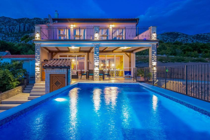 Meerblick Ferienvilla Haus Lucija mit Pool