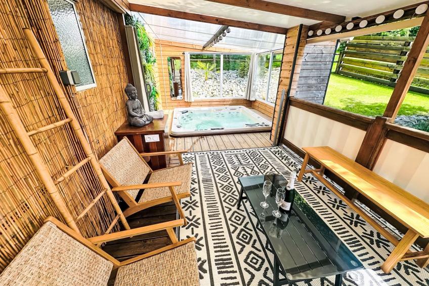 Mobilheim mit privatem Premium-Jacuzzi