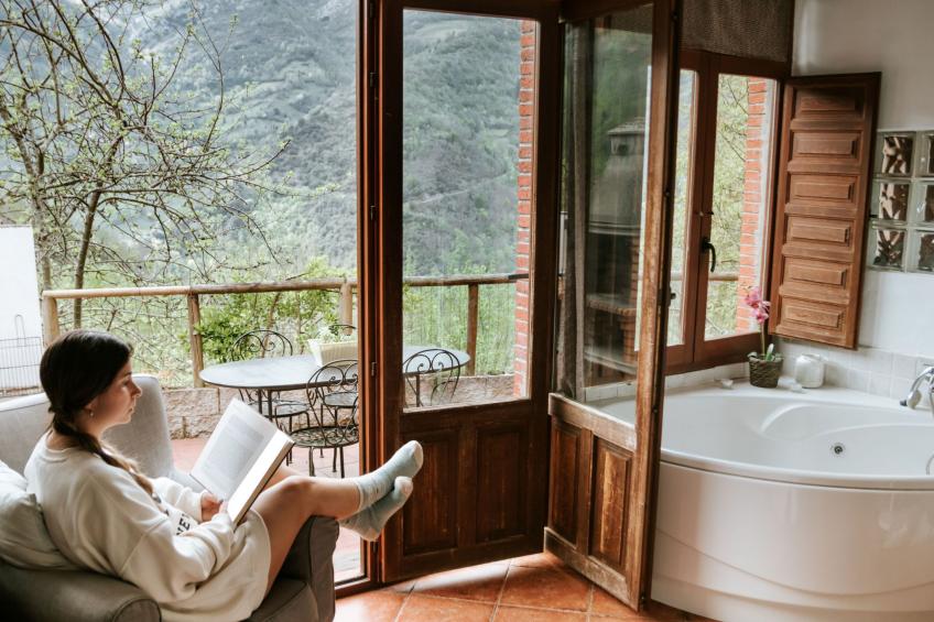 Jacuzzi, Kamin, Grill und spektakuläre Aussicht