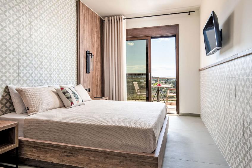 Modernes Studio für 3 Personen, Pool- und Gartenblick