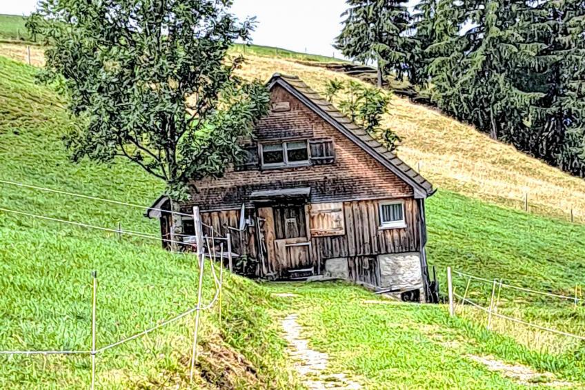 "Hüttli" neben dem Bauernhof Fendrig