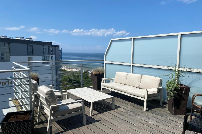Penthouse dla 6 osób z widokiem na morze