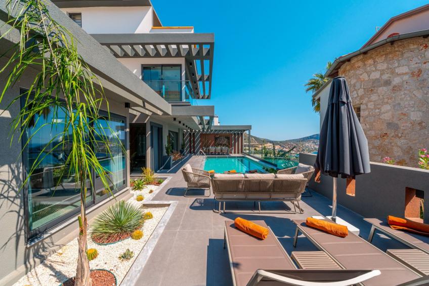 Designervilla mit Sauna Hamam Meerblick