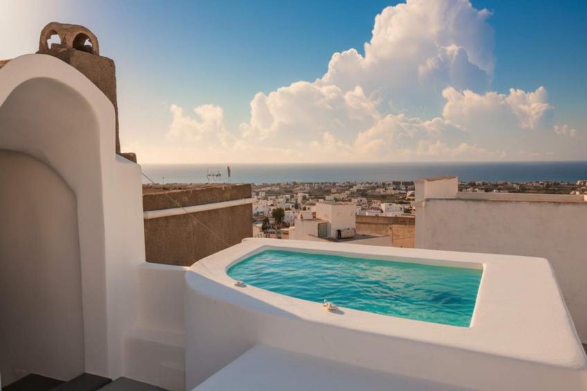 Poseidon’s Water Escape Santorini Rooftop Jacuzzi - foto 2