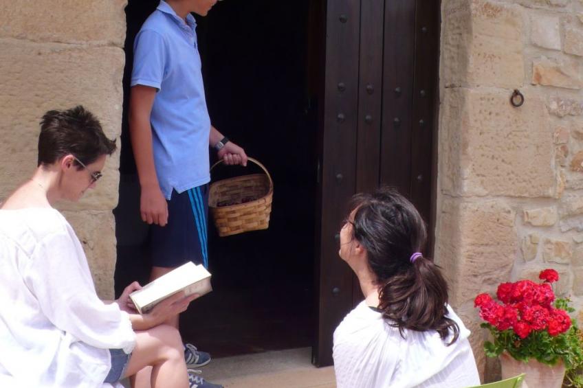 in einem kleinem Dorf nah dem Jakobweg