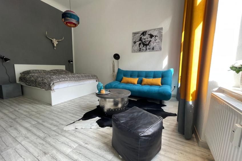 Design Apartment II, hell, 35 Quadratmeter, Zentral zu Grenze Altstadt Park, Gr