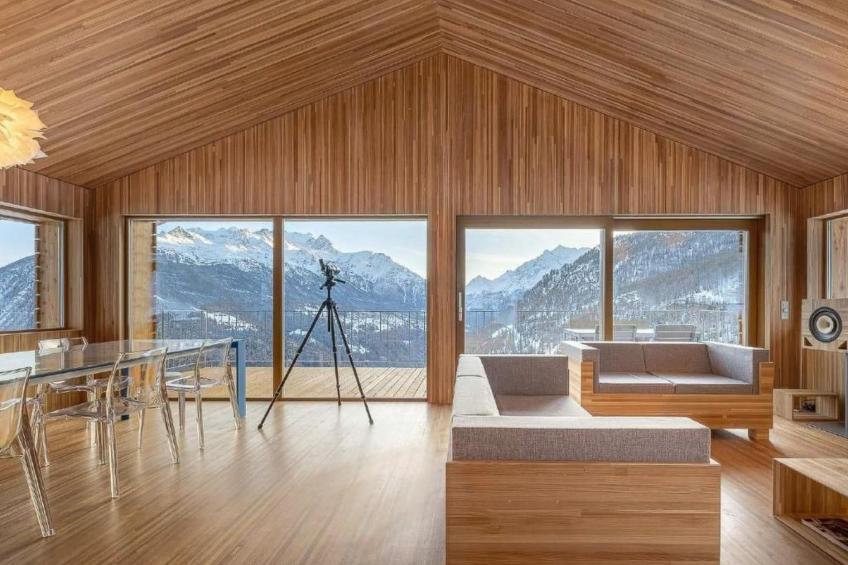 Chalet mit Blick auf die Berge