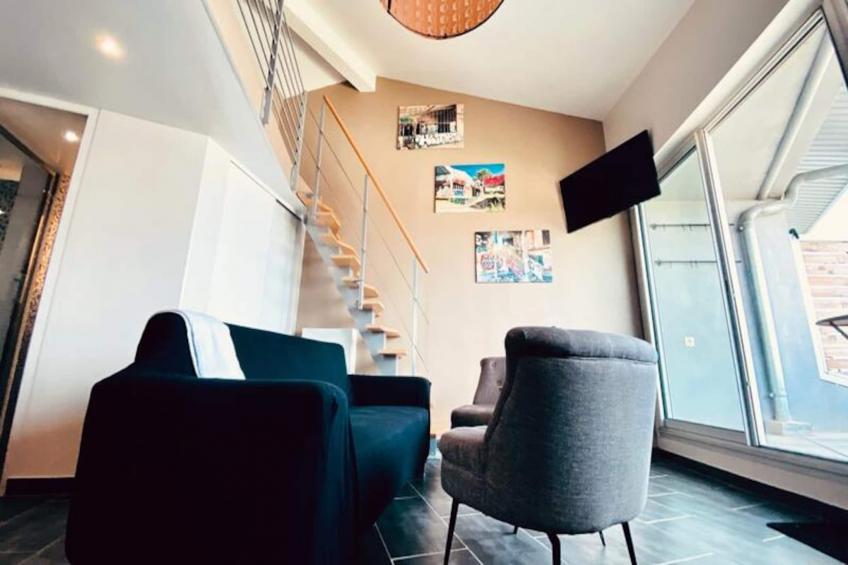 Résidence Tranquillité Bleue 1 Appartement Vue Mer En Duplex 1 Chambre 1 Mezzanine - foto 10