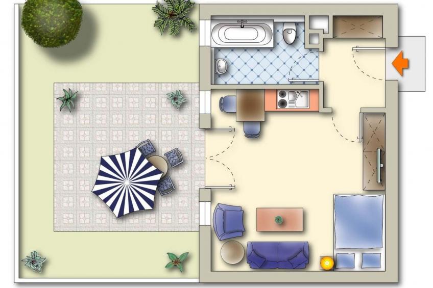 Studioappartement mit kleinem Garten und Terrasse - foto 17