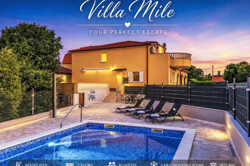 Villa "Mile" mit beheiztem Pool, Grill und Terrasse
