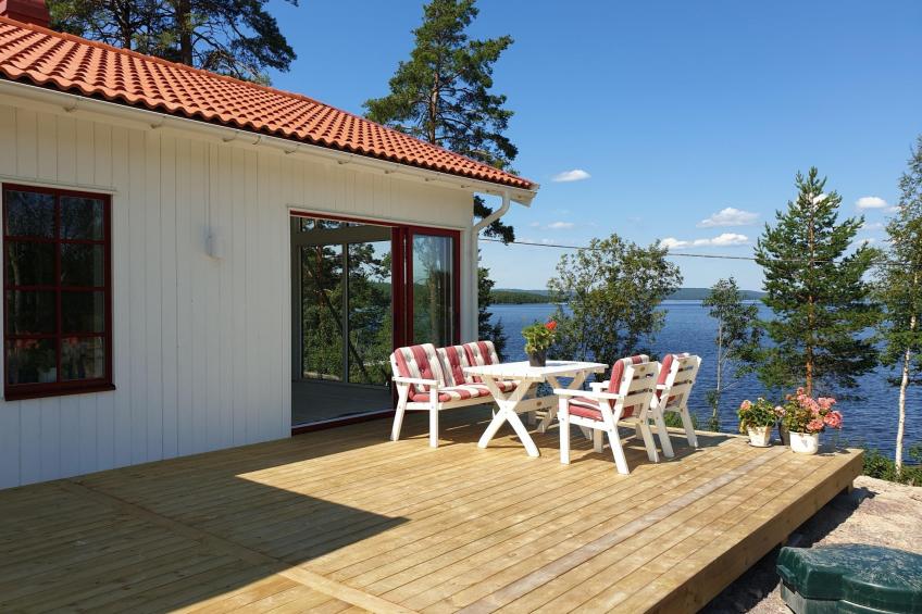 Schönes Ferienhaus am See Runn