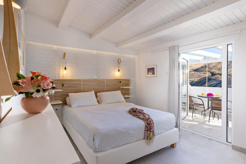 mit Doppelbett und einer Dachterrasse