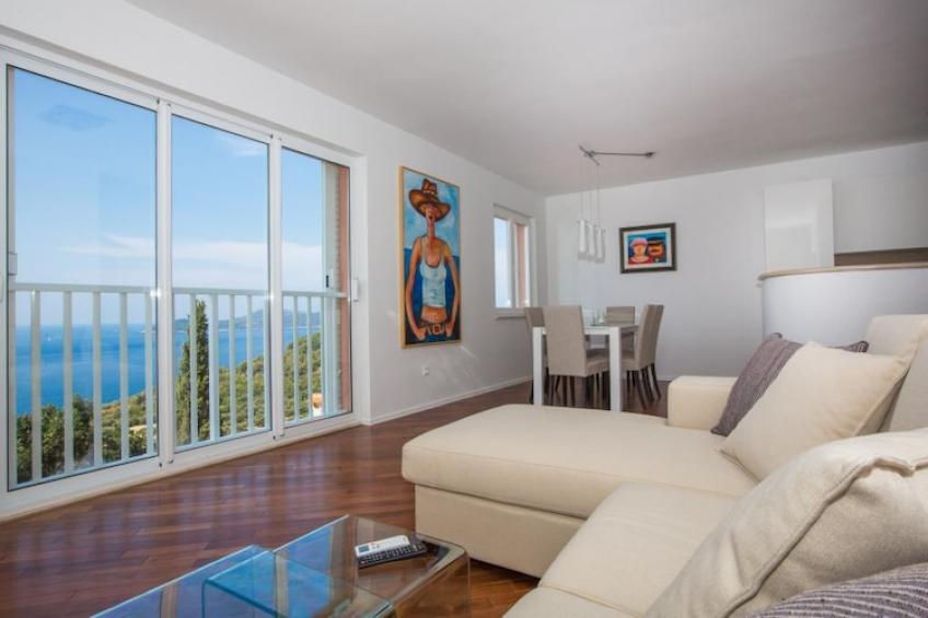 Apartments Nina - Two-Bedroom Apartment with Balcony and Sea View (Orašac) - foto 2