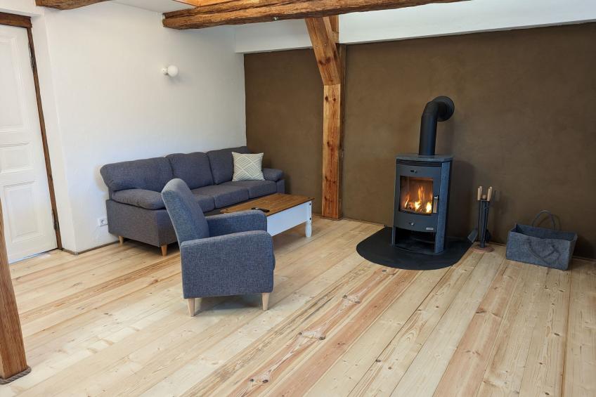 in Berkenlatten mit Großer Terrasse