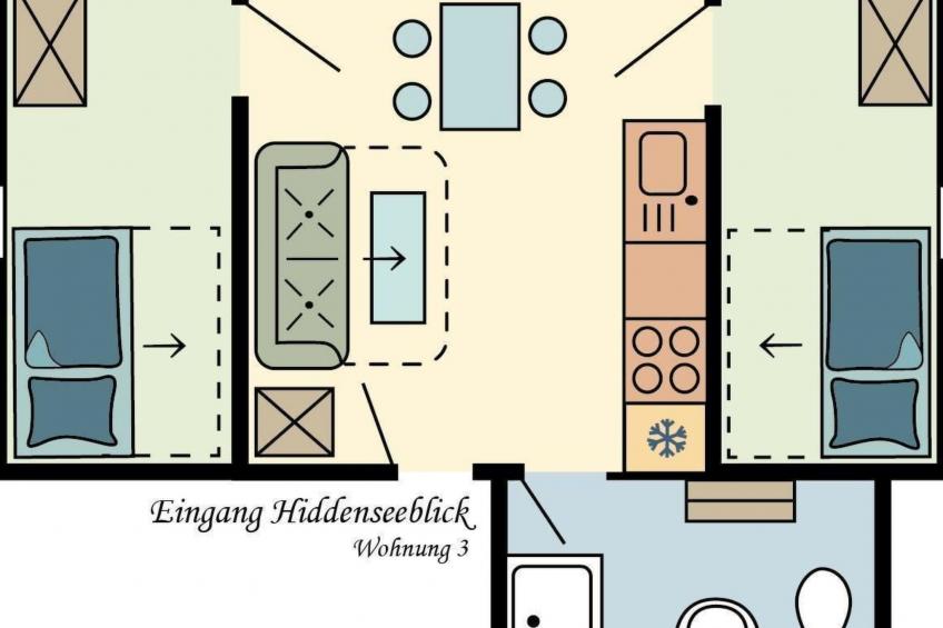 Wohnung für sechs Personen im Dachgeschoss - foto 2