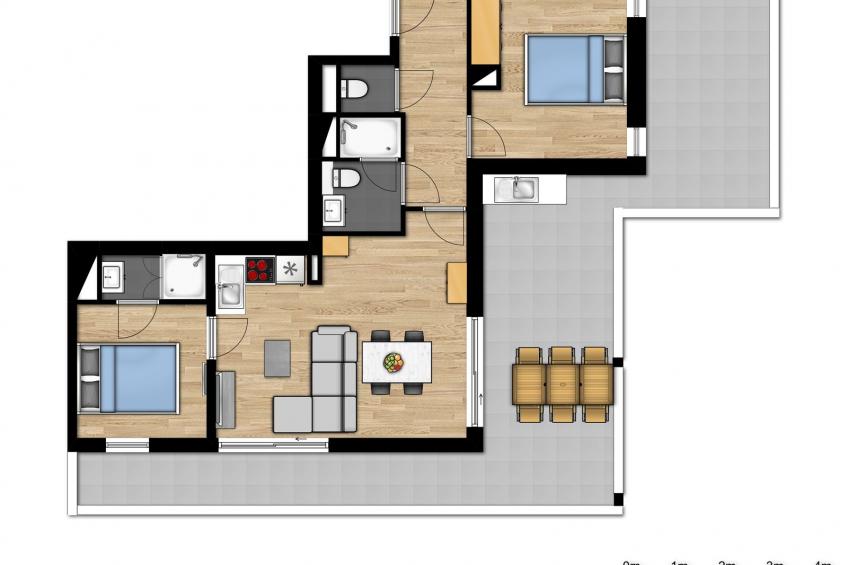 New premium suite for 4 people with 2 double beds - foto 9