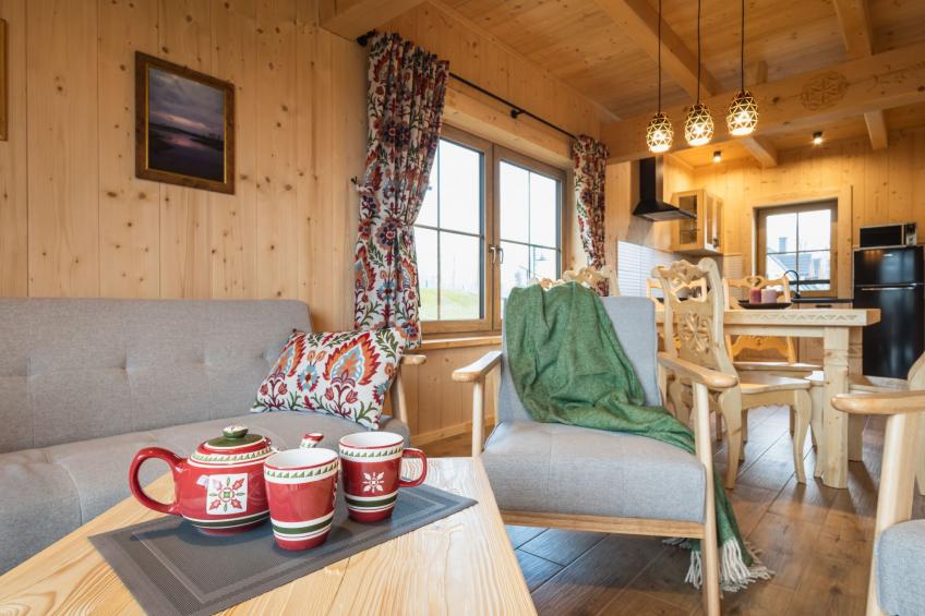 Krokus Tal Dorf unter der Tatra