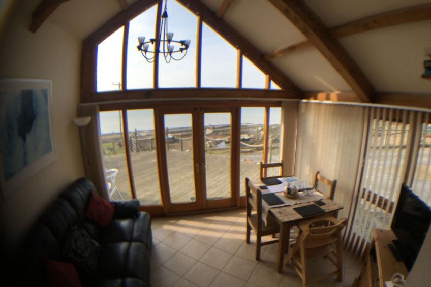 Ferien Scheune mit Blick auf das Meer und den Strand